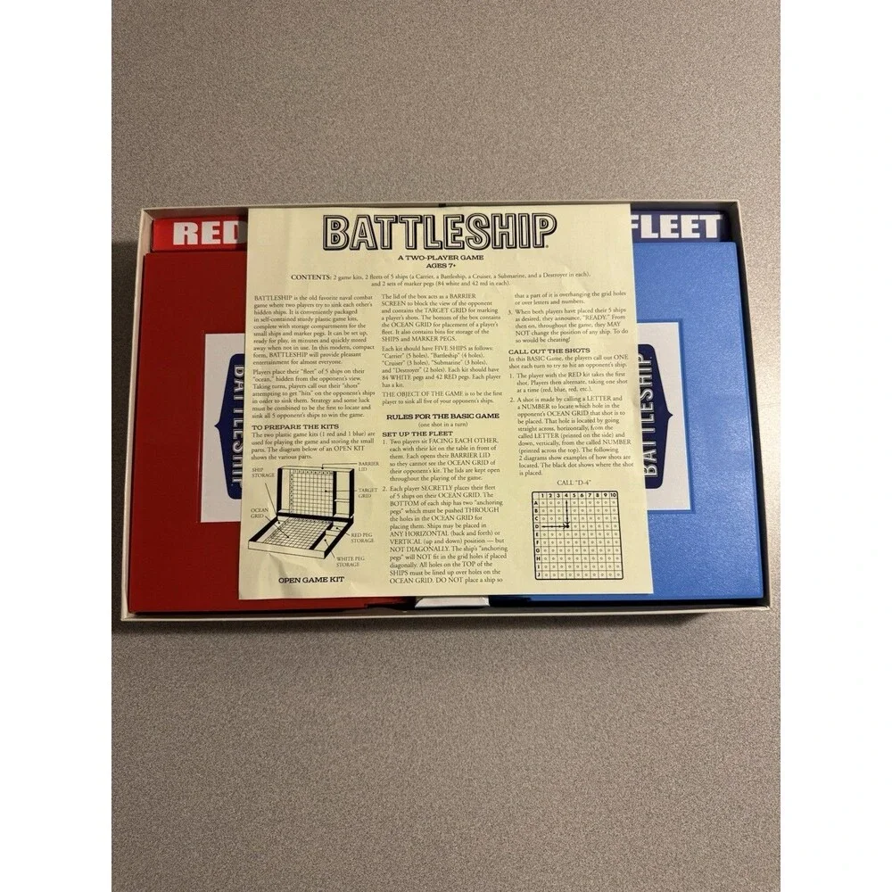 Hasbro Retro Series Battleship 1967 Edition Board Game  w/ Original Instructions